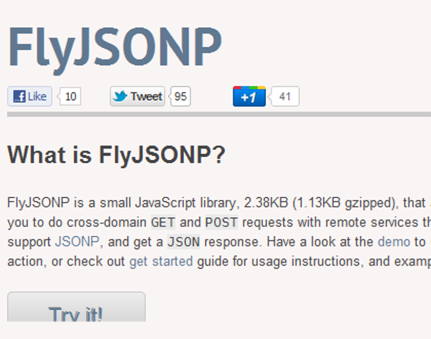 FlyJSONP - JavaScript Library